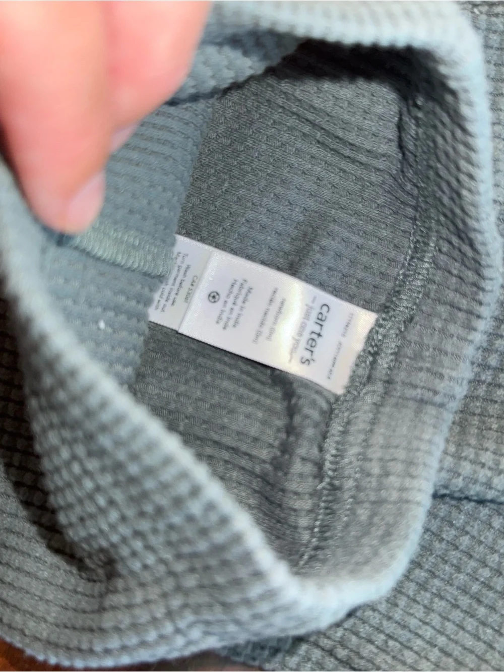 Carter's Light Blue Waffle Knit Baby Matching Set - Picture 2 of 2